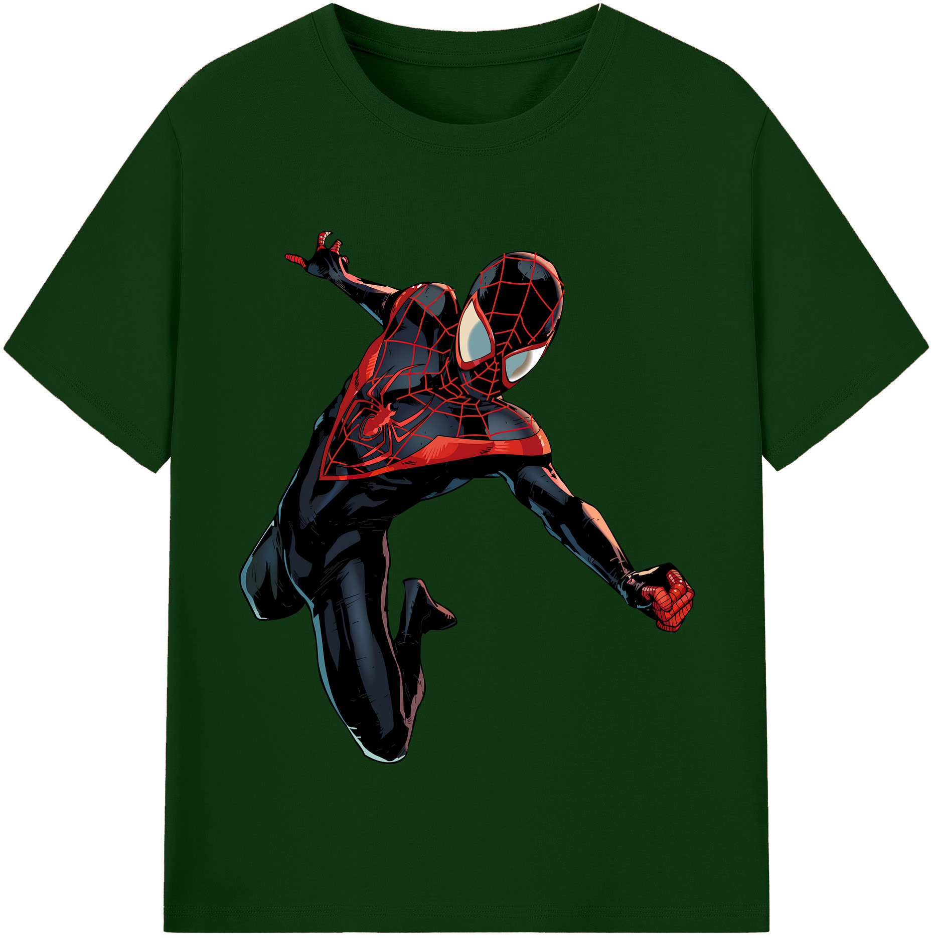（画像用） Spider Man スパイダーマン 綿100％半袖Tシャツ（フロントプリント）